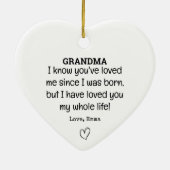 Trendy Oma Birthday unvergesslichen Sake Keramik Ornament (Hinten)