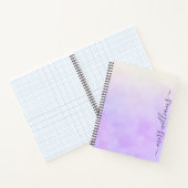 Trendy Ombre Calligraphy Monogram Journal Notizblock (Innenseite)