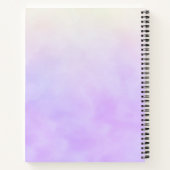 Trendy Ombre Calligraphy Monogram Journal Notizblock (Rückseite)