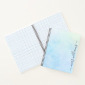 Trendy Ombre Calligraphy Monogram Journal Notizblock (Innenseite)