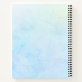 Trendy Ombre Calligraphy Monogram Journal Notizblock (Rückseite)