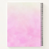 Trendy Ombre Calligraphy Monogram Journal Notizblock (Rückseite)
