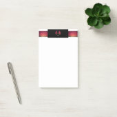 Trendy ombre farbig Design Monogramm Post-it Klebezettel (Büro)