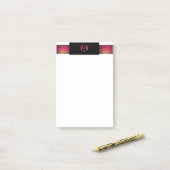 Trendy ombre farbig Design Monogramm Post-it Klebezettel (Auf Schreibtisch)