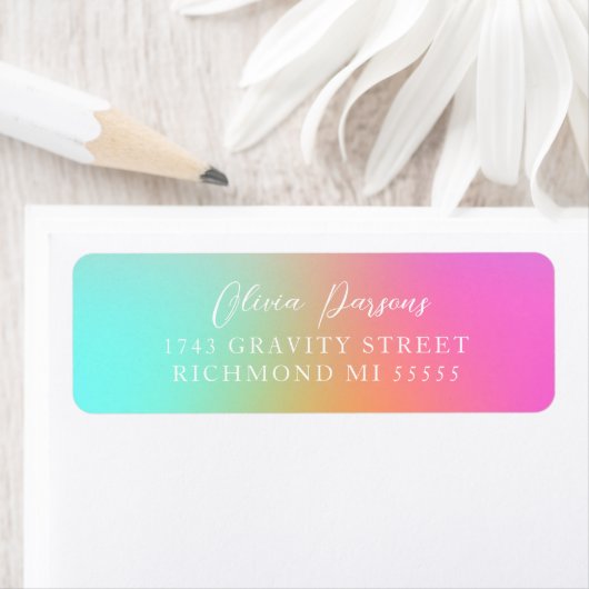 Trendy Ombre Rainbow Gradient Scripting Design (Insitu)