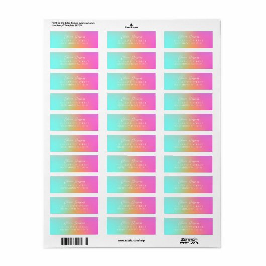 Trendy Ombre Rainbow Gradient Scripting Design (Vorne)