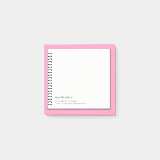 Trendy Onkologe Imitats Spiralpapier Monogram Note Post-it Klebezettel (Vorderseite)