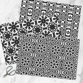 Trendy Op Art Chic Black & White Geometric Muster Geschenkpapier Set