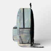 Trendy Opal Iridescent Holographic School Backpack Bedruckter Rucksack (Rechts)