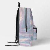 Trendy Opal Iridescent Holographic School Backpack Bedruckter Rucksack (Links)