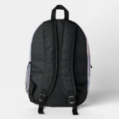 Trendy Opal Iridescent Holographic School Backpack Bedruckter Rucksack (Rückseite)