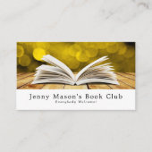 Trendy Open Book, Book Club buchen Visitenkarte (Vorderseite)
