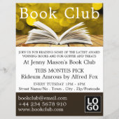 Trendy Open Book, Book Club Werbung Flyer (Vorne)