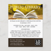 Trendy Open Book, Library Advertising Flyer (Vorne)