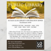 Trendy Open Book, Library Advertising Flyer (Vorne)