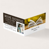 Trendy Open Book, Publisher, Writer Book Signature Visitenkarten (Vorderseite)