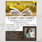 Trendy Open Book, Writers Book Signage Werbung Flyer (Vorne)