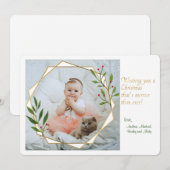 Trendy Open Fram Foto Holiday Card Einladung (Vorne/Hinten)