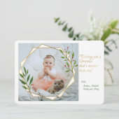 Trendy Open Fram Foto Holiday Card Einladung (Stehend Vorderseite)