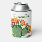 Trendy Orange Blume Prickly Pear Cactus Dosenkühler (Kanne Rückseite)