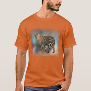 Trendy Orange Color Leopard Elegant Modernes T-Shirt