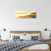 Trendy Orange Digital Art Seascape Canvas Print Leinwanddruck (Insitu (Schlafzimmer))