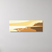 Trendy Orange Digital Art Seascape Canvas Print Leinwanddruck (Vorderseite)