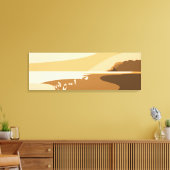 Trendy Orange Digital Art Seascape Canvas Print Leinwanddruck (Insitu (Wohnzimmer))