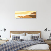 Trendy Orange Digital Art Seascape Canvas Print Leinwanddruck (Insitu (Schlafzimmer))