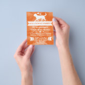 Trendy Orange Dog Grooming Flyer - personalisierba (Gruppe)