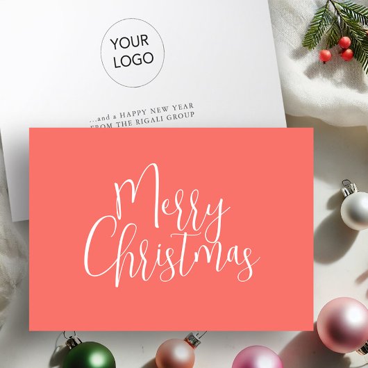 Trendy Orange Frohe Weihnachten