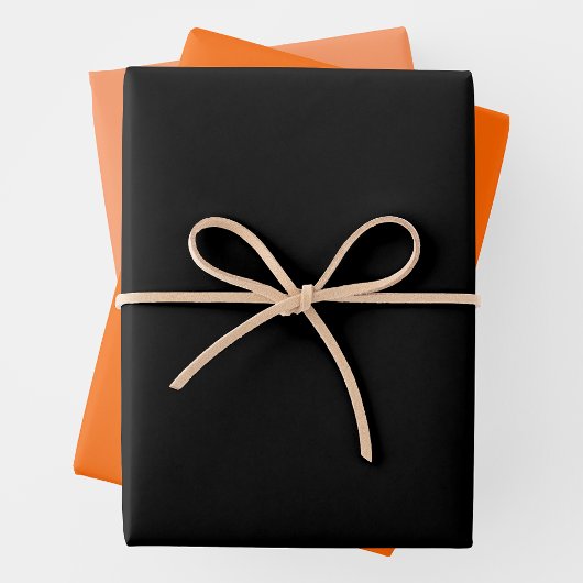 Trendy Orange, Pale Orange & Black Complementary Geschenkpapier Set