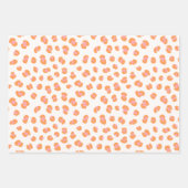 Trendy Orange Pink Leopard Druckgeschenk Geschenkpapier Set (Vorderseite 3)