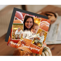 Trendy Orange Pumpkin Happy Thanksgiving Magnetic