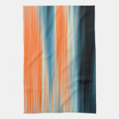 Trendy Orange Red Blue Stripes Handtuch (Vertikal)