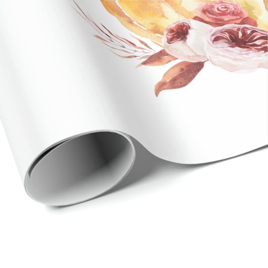 Trendy Orange & Red Give Danke & Pumpkin Geschenkpapier (Rolleneckpunkt)