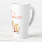Trendy Orange & Red Give Danke & Pumpkin Milchtasse (Rechte Ecke)
