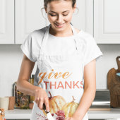 Trendy Orange & Red Give Danke & Pumpkin Schürze