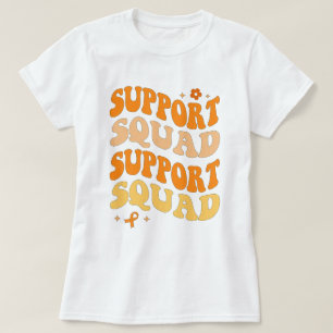 Trendy Orange Ribbon Support Squad Leukämie T-Shirt