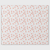 Trendy Orange und Black Niedlich Heart Pattern Geschenkpapier (Flach)