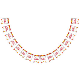 Trendy Orange & Yellow Easter Eggs Pattern Paper  Wimpelkette