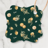 Trendy Orangecello Likör Wedding Geschenkanhänger (Rückseite)