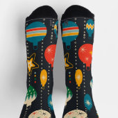 Trendy Ornamente Navy praktischer Hintergrund Socken (Oben)