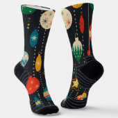 Trendy Ornamente Navy praktischer Hintergrund Socken (Gewinkelt)