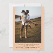 Trendy Oval Foto Moderne Save the Date Card Einladung (Rückseite)
