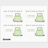 Trendy Owl (grün) Custom Book Plate Aufkleber (Blatt)