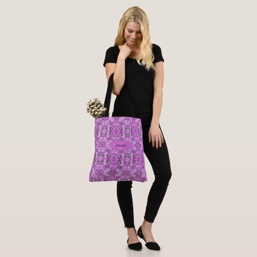 Trendy Paint Mit Monogramm Tote Bag Tasche (Am Model)