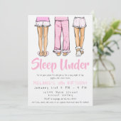 Trendy Pajama Sleep Under | Girls Tween PJ Party Einladung (Stehend Vorderseite)
