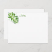 Trendy Palm Blätter Hand Script Template Nature Mitteilungskarte (Vorne/Hinten)