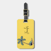 Trendy Palm Tree Vacation Gepäckanhänger (Vorderseite vertikal)